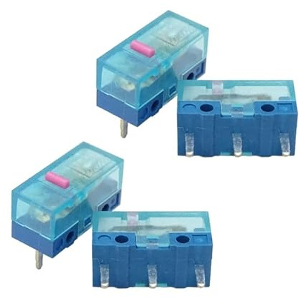 HUANO Lot de 4 micro-interrupteurs momentanés Rose Rouge Jaune Bleu Vert