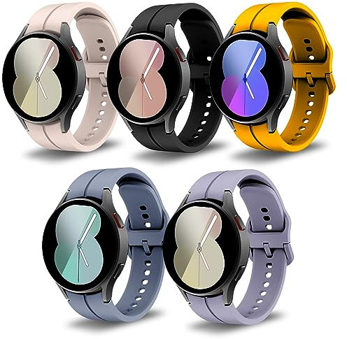 ASDONAL 5 cinturini compatibili con Samsung Galaxy Watch 5,Galaxy Watch 5 Pro/Galaxy Watch 4 40 mm 44 mm,Galaxy Watch 4 Classic 42 mm 46 mm, cinturino di ricambio per Galaxy Watch 4 Classic LTE 46 mm