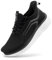 FitVille Chaussures de Running Homme Extra Larges - Basket de Marche Homme Confortable Sneakers Basquette Legere Noir Blanc 49 EU X-Large