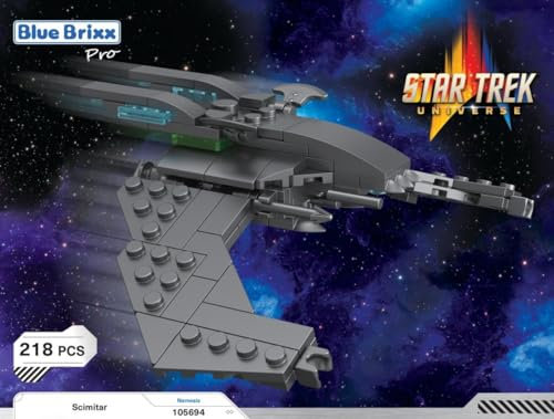 BlueBrixx Pro 105694 – Star Trek Scimitar aus Klemmbausteinen mit 218 Bauelementen