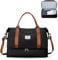 HPLQQ Weekender Reisetasche Damen Sporttasche 40x20x25 Ryanair Handgepäck Tasche Kliniktasche Travel Duffle Bag Schwimmtasche Trainingstasche mit Schuhfach für Flugzeug Reisen,F9-Schwarzbraun