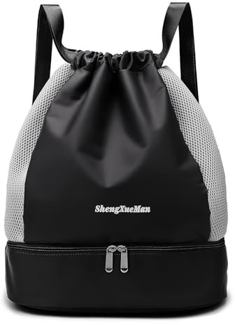 OLYSPM Sac Piscine avec Poches Humides et Sèches, Compartiment à Chaussures - Grande Capacité pour Natation, Fitness, Voyage