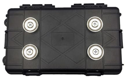 Boîte magnétique pour clés – Boîte de rangement multifonction sous la voiture | Boîte à clés portable avec rembourrage, cachette de clés légère pour cacher une clé à l'extérieur