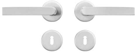 AXA Türbeschläge set Klik Blok - Türklinken Innentüren mit Roset Klik Blokten - Mit Schlüsselloch - Aluminium