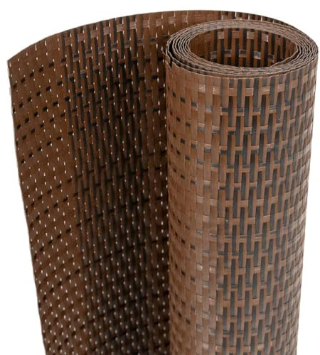 vidaXL Balkon-Sichtschutz Braun und Schwarz 500x100 cm Poly Rattan