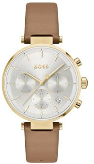BOSS Montre Analogique Multifunction à Quartz pour Femme Collection Majesty Sport avec Bracelet en Acier Inoxydable ou en Cuir