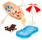 TOYANDONA 1ensemble Miniature Doll House Furniture Set avec Piscine Transat Et Bateau Décoration pour Maison De Poupée