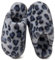 Coswind Hausschuhe Damen Herren Winter Warme Plüsch Kuschel Flauschige Pantoletten Gefütterte Weiche Rutschfeste Unisex with Memory Foam Schöne Dicke Bequeme Grauer Leopard 280