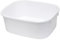 LUCY Unbreakable Rectangular Washing Up Bowls - Large 15-Inch & Small 13-Inch, Lightweight, Multi-Purpose Plastic Basin for Mixing, Sink Tidy Organizers (White, Large Oblong Bowl 15 inch)