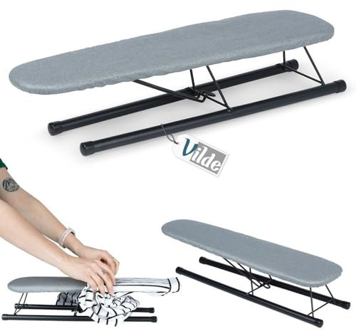 Mini-Bügelbrett Bügelbrett Bügeltisch Ärmelbrett grau 50x13,5 cm