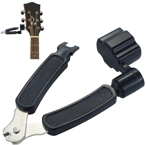 Avvolgicorde per chitarra, taglia corde per chitarra, strumento multifunzione 3 in 1 per chitarra, regolatore di corde in plastica, estrattore per piroli del ponte della chitarra, strumento per