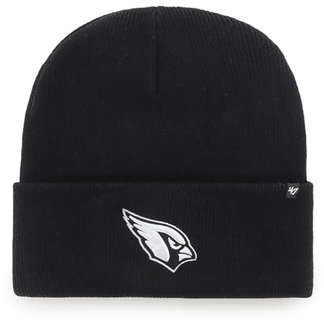 '47 NFL Arizona Cardinals Unisex Cuff Knit, Beanie, Team Logo, Farbe Schwarz