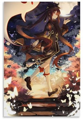 SKDTJUXW Genshin Impact Hu-Tao Spielposter 03, dekoratives Leinwandposter, Wandkunst, Dekor, Wohnen, modern, Familienschlafzimmer, Dekoration, Poster, 30 x 45 cm, ungerahmter Stil