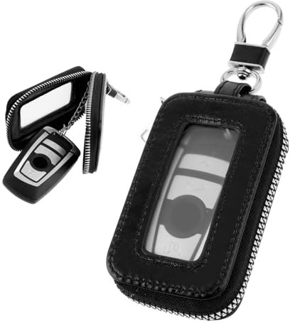 HJZHII Auto Schlüsseltasche, Schlüsseletui Autoschlüssel Tasche Schlüsselmäppchen Autoschlüssel Hülle Autoschlüssel Etui PU Autoschlüssel Schutzhülle mit Karabiner für Autoschlüssel Herren Damen