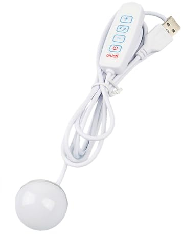 Cerioll 3D-Drucker LED-Lampen-Kit, Mini USB Magnet Lampe, Mit Schalter, 3 Farbtemperatur Modi, 5V, 3W, Kleine Runde Leuchte Mit 1,5M Langem Kabel Für Vitrinen, Schränke, 3D-Druckermodelle, 1.5 Meter