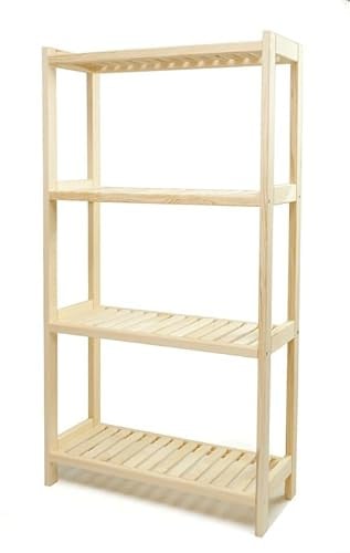 Stolarstwo Wochnik S.C. Standregal aus massivem Kiefernholz, 4 Regalböden, 133 × 80 × 33 cm (H × B × T), freistehend, unbehandelt, für Innenbereich