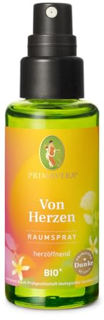 PRIMAVERA Raumspray Von Herzen bio* 50 ml - Orange, Rose und Jasmin - Aromadiffuser, Aromatherapie - harmonisierend - vegan