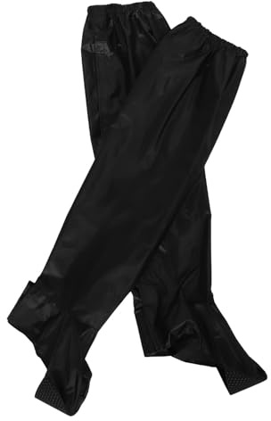 HORIALENCE Regenhose Fahrrad Damen aus Oxford Gewebe Winddichte Motorradhose für Outdoor Aktivitäten und Wanderungen Schwarz 1 Paar