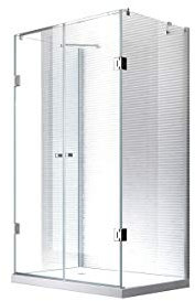 Glaszentrum Hagen - 75x80x75x195 cm - Ares U-Form Duschkabine - Duschabtrennung - Dusche - Pendeltürsystem - 8mm - ESG Glas