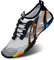 IceUnicorn Strandschuhe Badeschuhe Damen Herren Schwimmschuhe Aquaschuhe Sommer Schnell Trocknend Surfschuhe(Weiße Orange,44EU)
