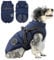 Savlot Hundejacke Winterweste Jacken Hundemantel Hundepullover Haustier Skifahren Kostüm Ärmellose Baumwolle Gepolsterte Weste Mit Brustgurt Gurt - Dunkelblau, 4XL
