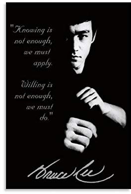 yuhui Bruce Lee Poster, dekoratives Gemälde, Leinwand, Wandkunst, Wohnzimmer, Poster, Schlafzimmer, Malerei, 20 x 30 cm