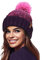 RockJock STORMACTIVE 100% Imperméable Dames Unisexe Chunky Ombre Chaud Hiver Teddy Doublé Tricoté Pompon Bonnet Bonnet-Taille Unique-Violet/Rose