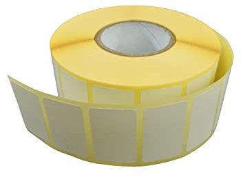 Netuno 1 Rolle Thermo-Etiketten selbstklebend 32 x 20 mm 2000 Stück Klebeetiketten für Haushalt Küche Marmelade Klebeetiketten zum Beschriften Aufkleber blanko Papieretiketten Thermo Rolle 3,2 x 2 cm