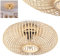 Deckenleuchte Oravi, runde Deckenlampe aus Holz/Metall in Natur/Schwarz, Leuchte in Gitter-Optik mit tollen Lichteffekten an der Decke, Ø 40 cm, 1-flammig, 1 x E27, ohne Leuchtmittel