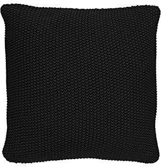 Marc O'Polo Dekokissen Nordic Knit Uni Bio-Baumwolle Schwarz, 50x50 cm