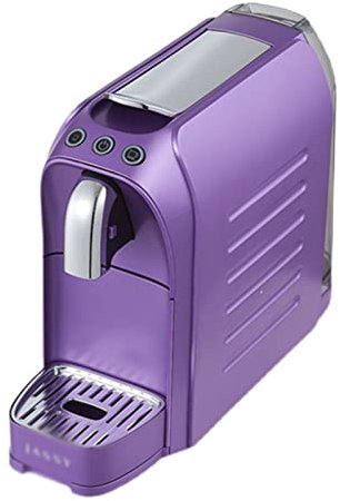 ChengBeautiful Capsule Coffee Machine Capsule Coffee Machine Capsule Small Office Home Pump Automatic Recovery Capsule Coffee Machine (Color : Purple, Size : 11.5x32x23cm)