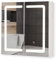 Aquamarin® Spiegelschrank Bad mit Beleuchtung - 65x65cm, 2 Türig, LED, Steckdose, Touchschalter - Badschrank Hängend, Badezimmer Spiegel, Badezimmerschrank, Wandschrank, Badschrank, Badspiegel
