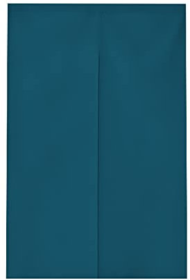 Surwin Rideau de Porte Japonais Long Tapisserie Noren en Lin Fenêtre Rideaux Panneau Tenture Tapisserie Décoration pour Cuisine Chambre Décoration de Maison -Couleur Unie (75x150cm,Lac Bleu)