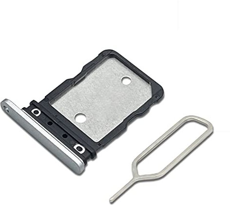 Eonpam Dual SIM Slot for Google Pixel 7 SIM Card Tray Holder Replacement + Sim Pin(White)
