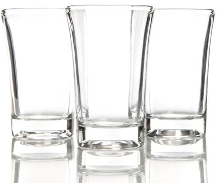 BigDean 24er Set Schnapsgläser 4cl - Shotgläser aus Glas - Spülmaschinenfest - Shot Gläser für Wodka, Ouzo, Sambuca, Tequila, etc. - Pinnchen, Stamperl, Schnapsbecher