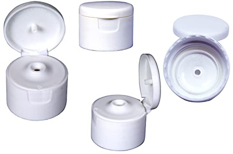 Flip-Top-Deckel 100-Pack |Für Trinkflaschen mit 28mm Verschluss | Klappdeckel | Wasserflasche | Auslaufsicher | Sportverschluss | für Kosmetik- und Lebensmittelprodukte | Auto- und Radfahren