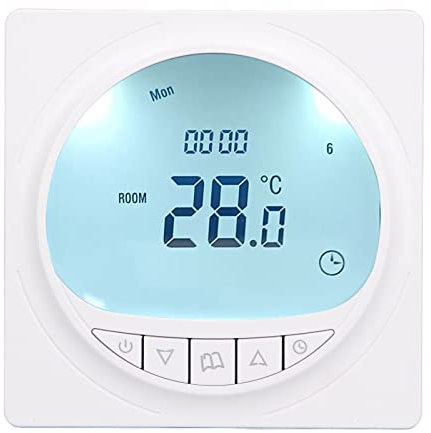 Natudeco Temperatur Regler LCD-Digital Anzeige Thermostate Programmier Bares Temperatur Kontroll Messgerät Boden Heizungs-und Kühl Werkzeuge Für Wohnzimmer Schlafzimmer Esszimmer