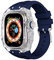 VeveXiao Custodia robusta con cinturino compatibile con Apple Watch Ultra 49mm,trasparente Custodia protettiva con cinturino in silicone antiurto per iWatch Ultra 49mm cinturino da uomo,Blu Mezzanotte