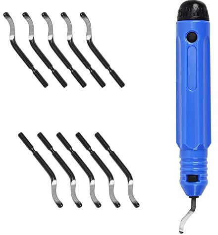 1 Set Tagliatori Per Sbavatura, Sbavatura Strumento Mano Con 10 Pezzi Rotazione A 360 ° Sbavare Lame, Universale Strumento Di Sbavatura Per Legno, Acciaio Metallo, Alluminio Rame O Plastica