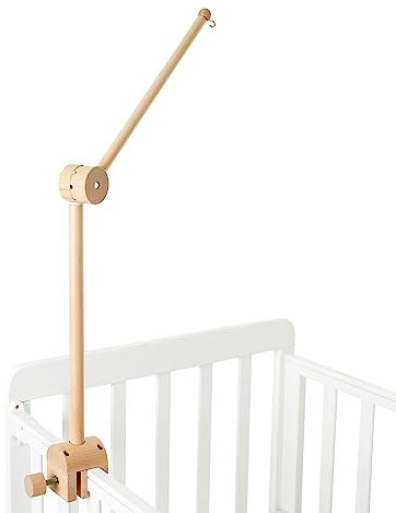 Promise Babe Baby Mobile Halterung Holz Babybett,Wickeltisch 360 Grad Drehbar Höhe Einstellbar Baby Mobile Halterung Baby Mobile Halter Gestell Stange Für Aufhängung Spieluhr Windspiel Bettglocke