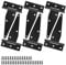 Shed Door Hinges, 6 Inch Heavy Duty T Hinge Outdoor Metal T Strap Gate Hinges with Screws, Black Tee Hinges for Wood Bran Doors Graden Fences, 6 Pack