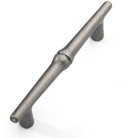 FURNIWARE Vintage Drawer Pulls, Pack of 10, 96mm Hole Center, Antique Nickel Cabinet Pulls, Kitchen Door Handles