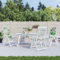 JUNZAI Hochlehner-Auflagen 4 STK. Mehrfarbig Stoff, Sitzauflagen Gartenmöbel, Auflagen Für Gartenmöbel, Gartenstuhlauflagen Hochlehner, Polsterauflagen Für Gartenmöbel