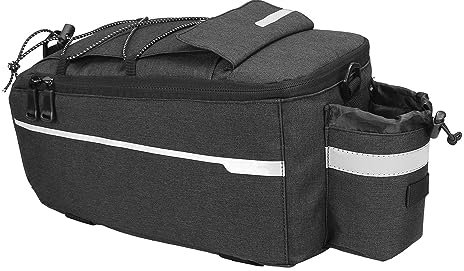 YzoTek Bike Rack Bag - Bicycle Rear Seat Waterproof Insulated Cooler Storage Pack, 10L Large Capacity Cycling Pannier Trunk for Road Mountain Bike Riding