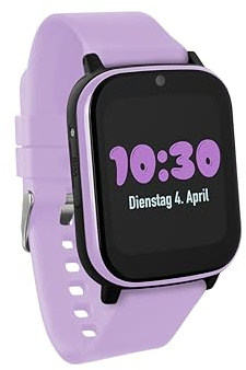 one2track - Smartwatch Kinder - Connect Next Lila - Kinder Smartwatch mit GPS - Serverstandort Niederlande - SOS Taste - 4G Videoanrufe - Ab 6 Jahren - Eltern App - Integrierte SIM Karte