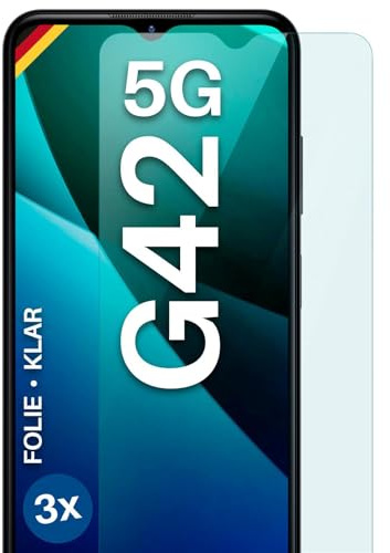 moex für Nokia G42 5G Schutzfolie Displayschutz Folie Ultra-klar HD 0,2 mm kompatibel mit jeder Hülle, Anbringen ohne Blasen, Handyfolie Extra Kratzfest, FlexProtect 3 Stück