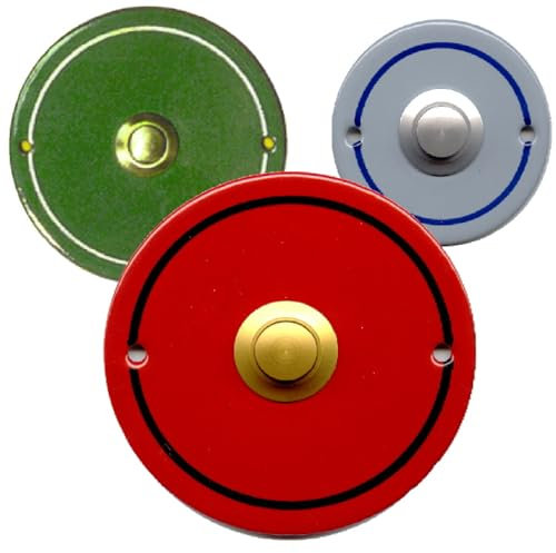 Emaille-Klingel-Klingelschild-Rund -3 Größen-Türklingel-Klingel (60 mm Ø)