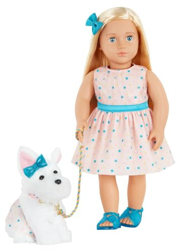 Our Generation - Puppe Cadence 46 cm mit Welpe Cooki - BD31389 glonde Haare mit Haustier