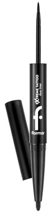 Flormar 2-in-1 Waterproof Eyeliner & Gel Kajalstift – Langhaltender, Smudge-Proof Eyeliner für Augen Make-up – Intensiv Pigmentierter Eyeliner Stift & Gel Eyeliner in Schwarz für Smokey Eyes