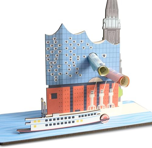 Hamburg Karte - Elbe Hamburg 3D-Holzkarte | Geldgeschenke, Hamburg Souvenir, Hamburg Dekoartikel, Gutschein, Reisegutschein Für Städtereise Nach Hamburg